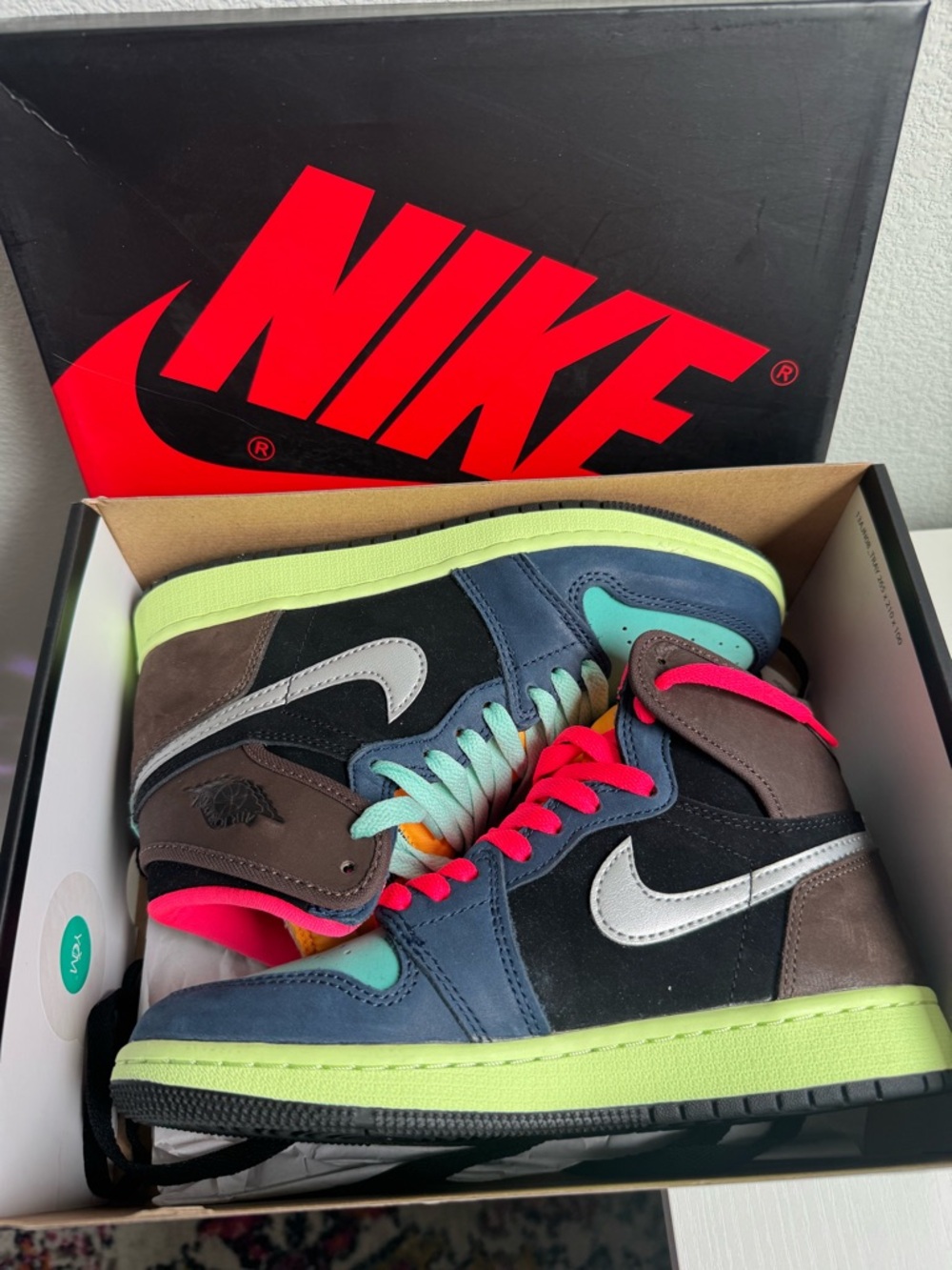 Nike Air Jordan 1 High Top Sneakers - Biohacks 4Y